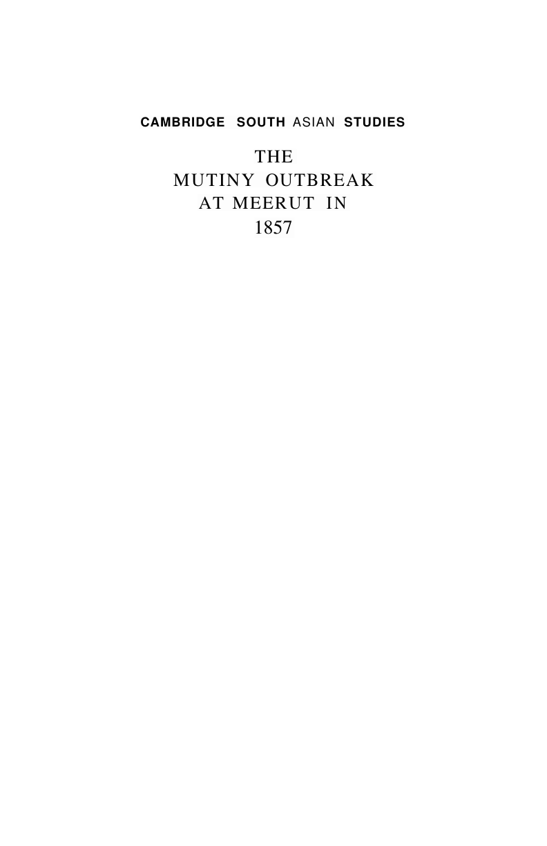 The Mutiny Outbreak at Meerut