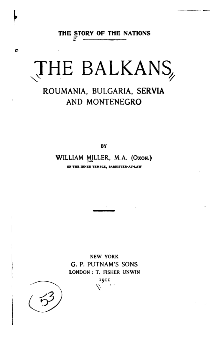 The Story Of The Nations -the Balkans