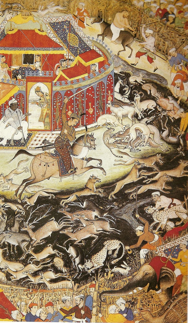 Emperor Akbar Hunting With Cheetahs