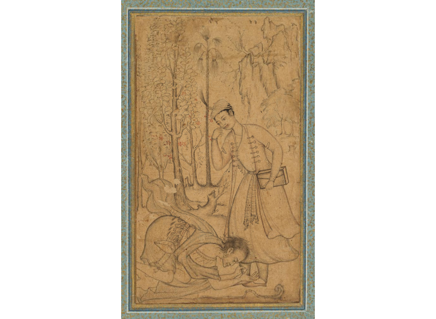 A Holy Man Prostrating Himself Before a Learned Prince