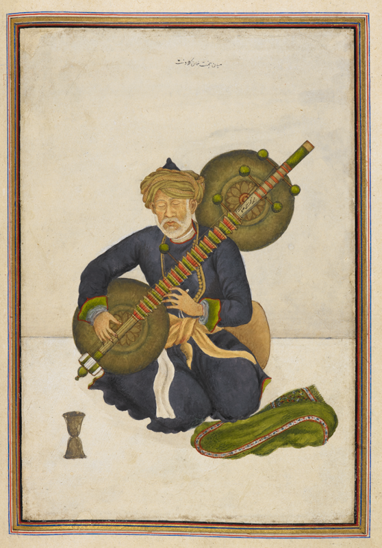 Portrait of Miyan Himmat Khan Kalawant, page from the Tasrih al-aqvam