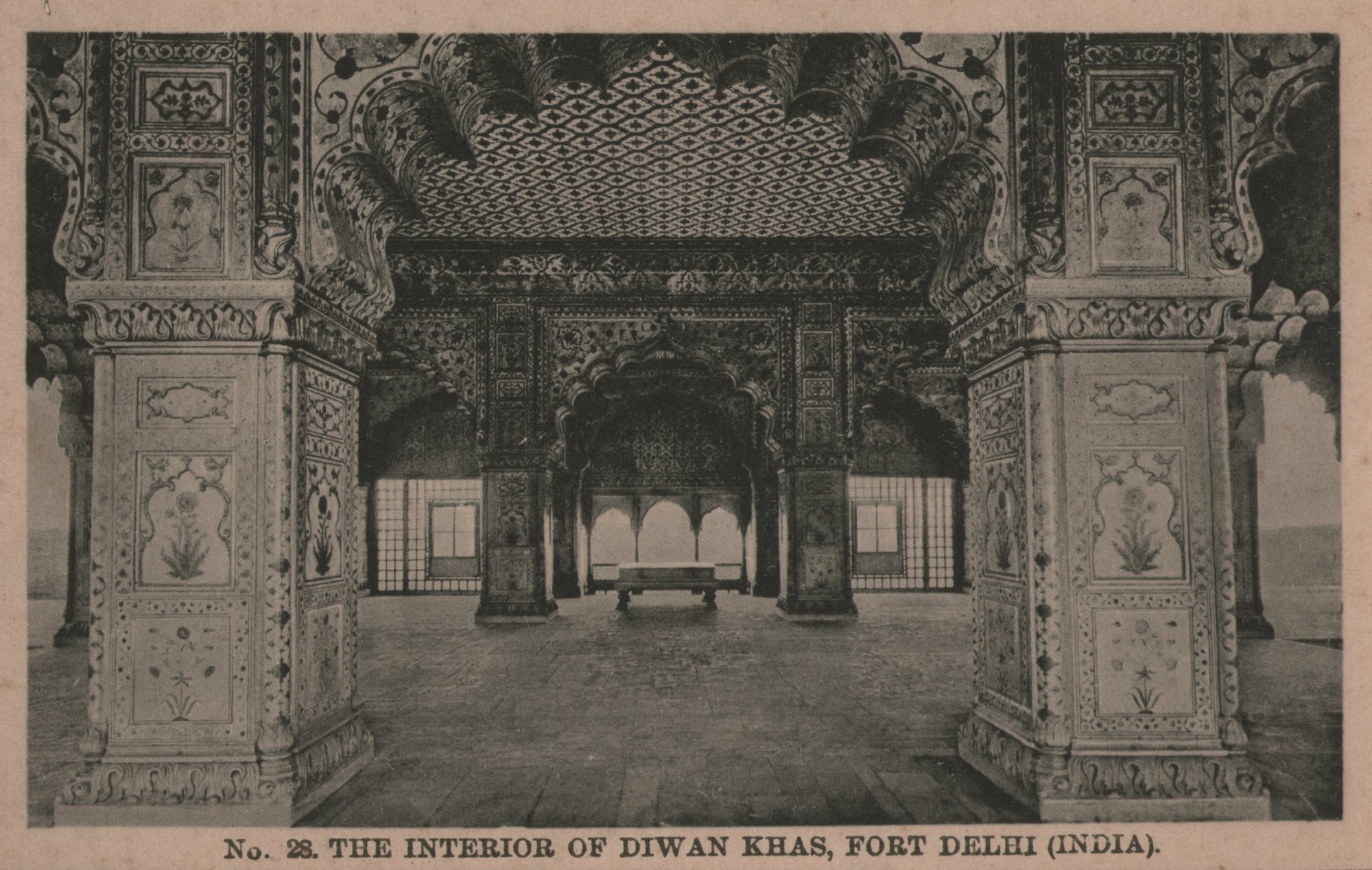 The Interior of Diwan Khas, Fort Delhi (India).