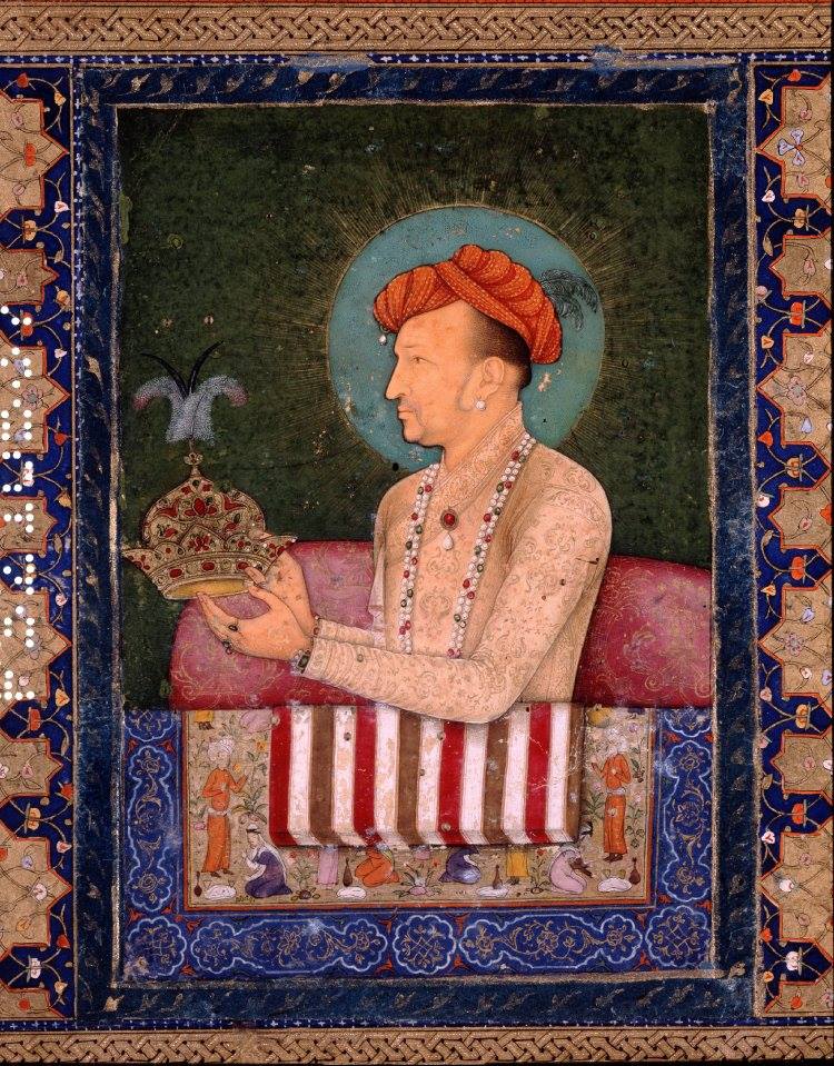 Jahangir holding a crown