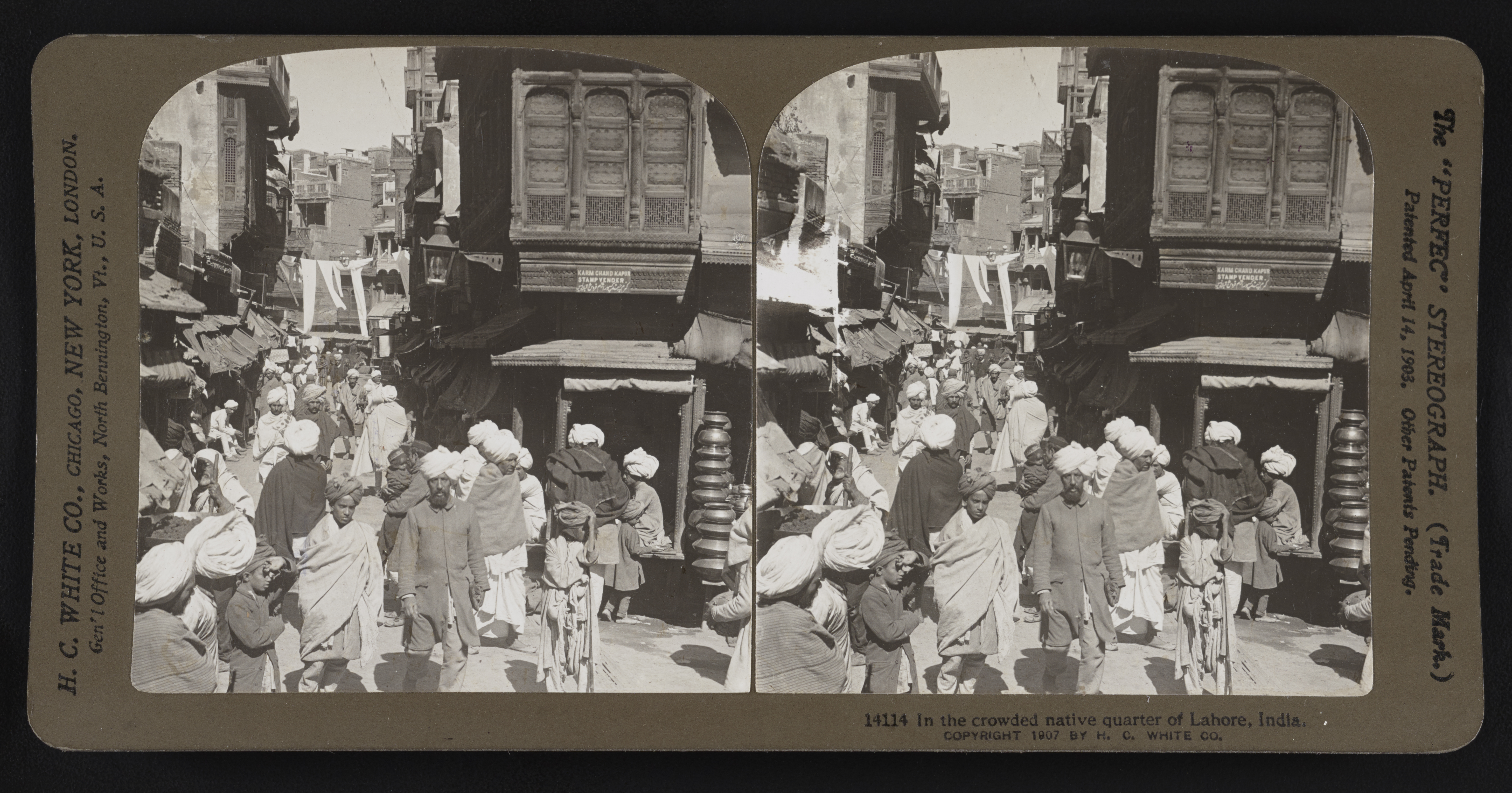 In the crowded native quarter of Lahore, India
