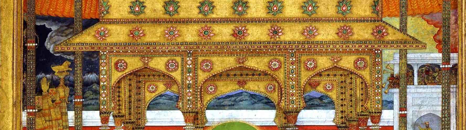 SULTAN AZHAR UD-DIN MUHAMMAD 'AZIM MIRZA, 'AZIM US-SHAN BAHADUR, RECEIVING THE INVESTITURE FROM KHWAJA KHIZR. CA. 1712 -19. (4)