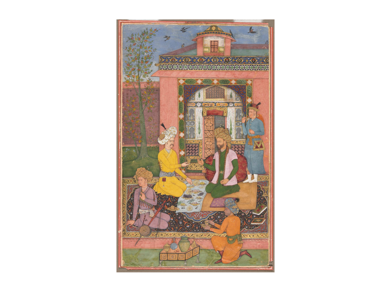 A feast in a pavilion setting