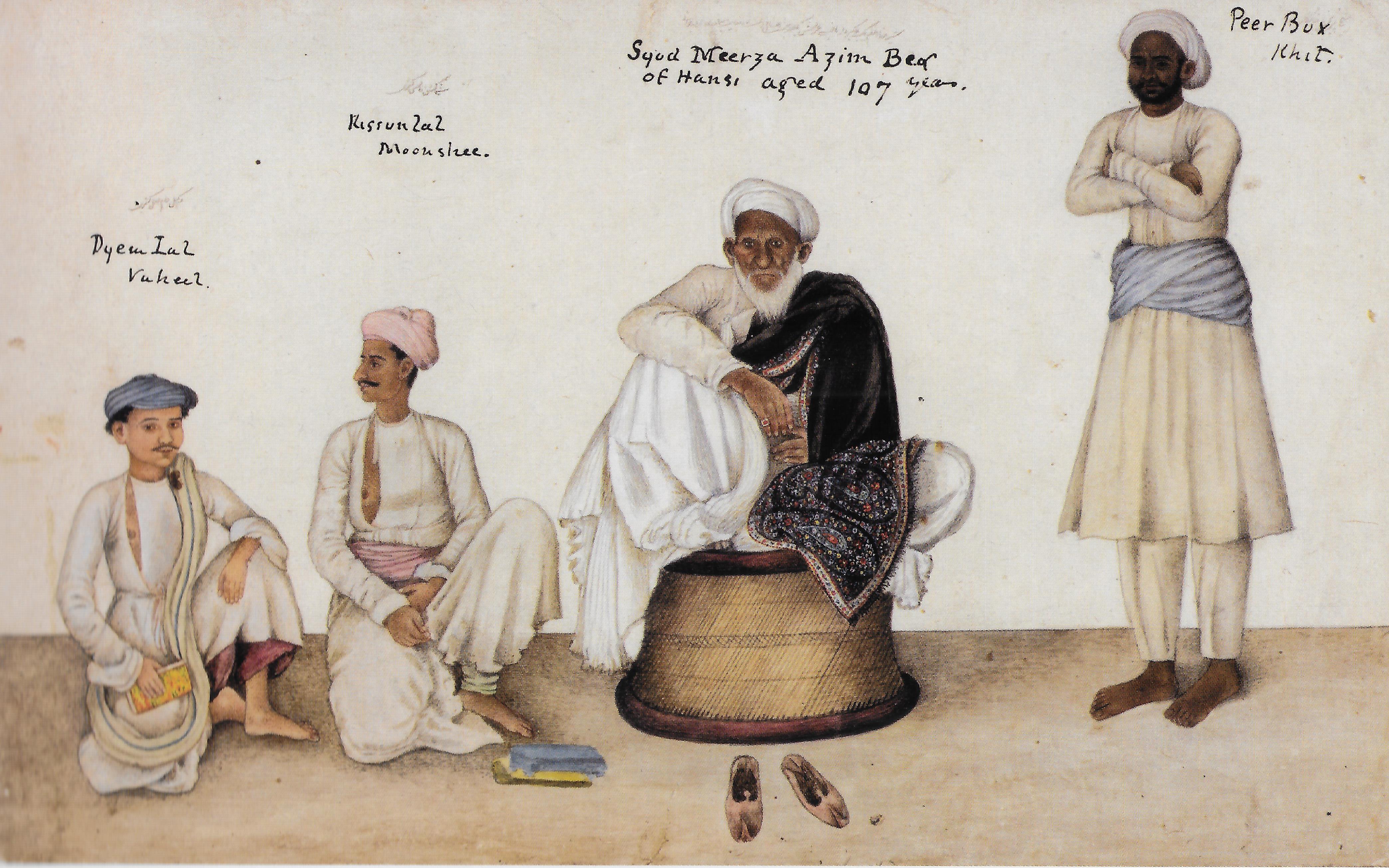 Sayyid Mirza Azim Beg of Hansi with his household