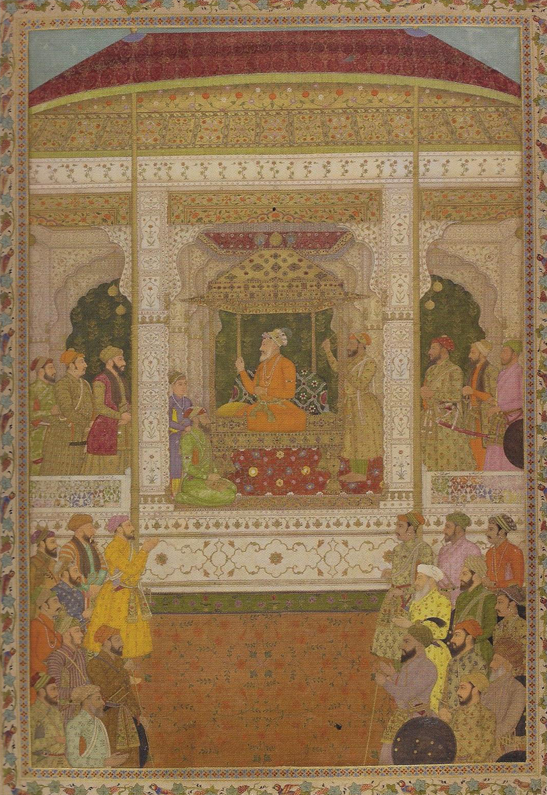Shah Jahan on the jeweled throne c.1635