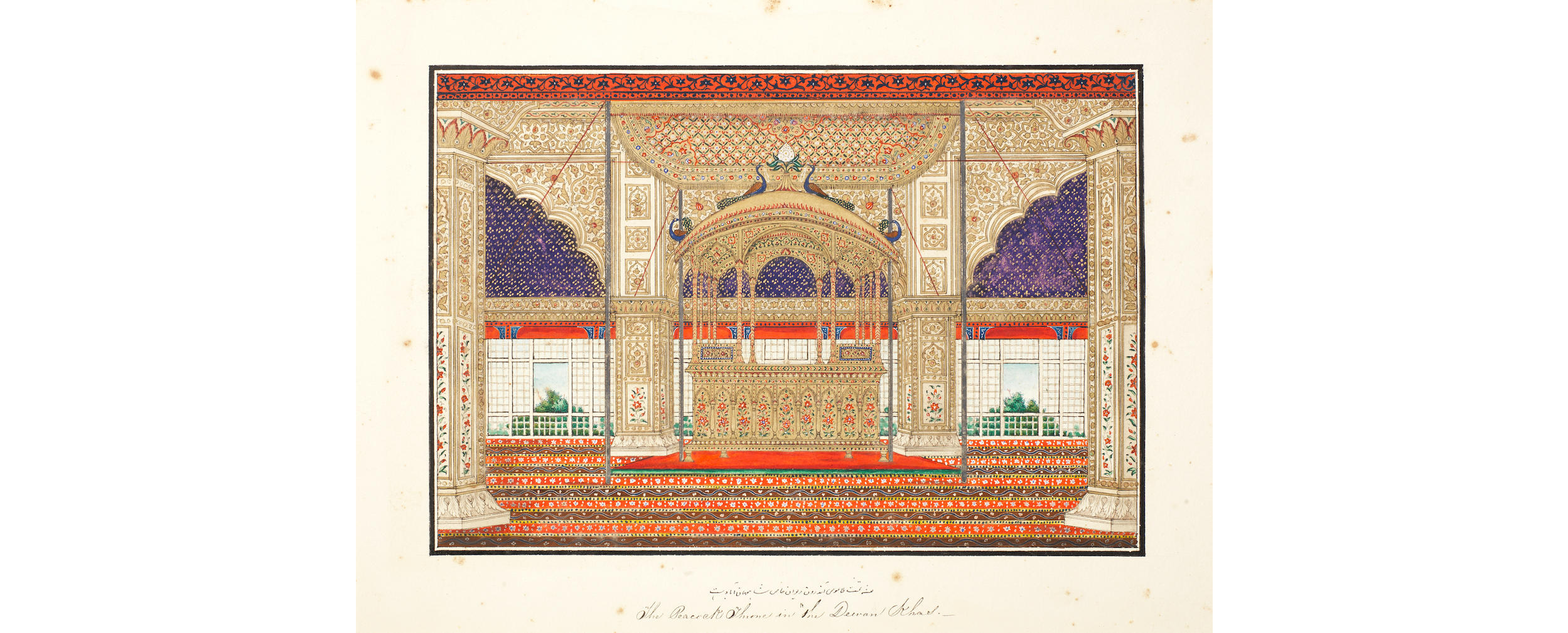 The Peacock Throne in the Dewan Khas