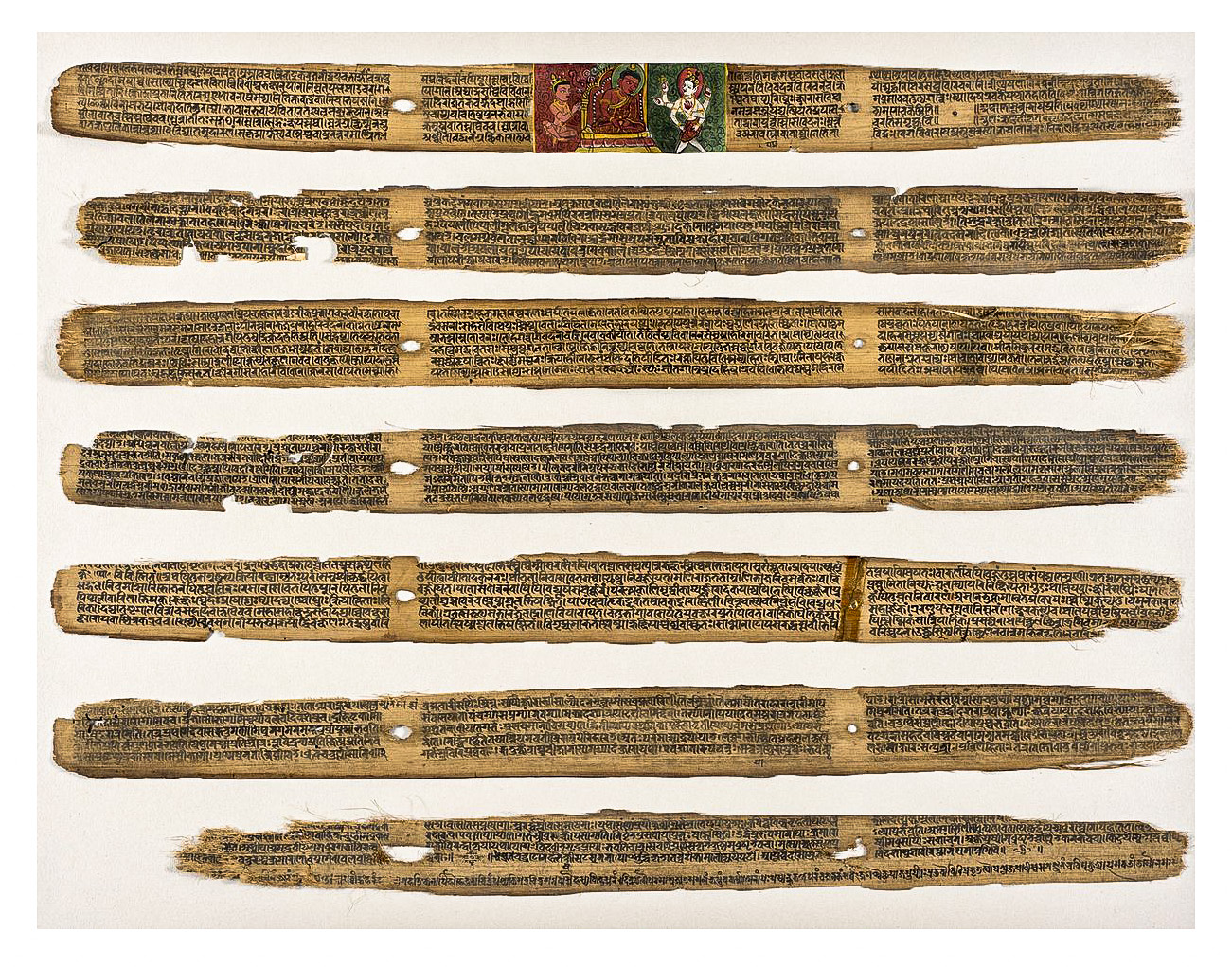 Two leaves from an illustrated manuscript, probably of the Ramayana Shorapur, late 18th Century