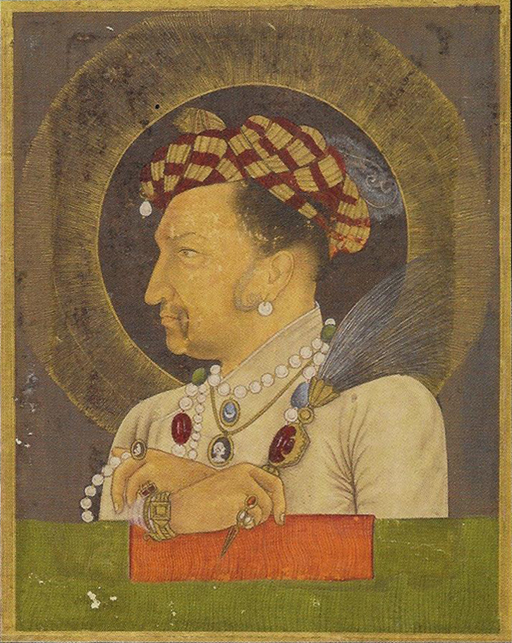 Jahangir holding a turban jewel