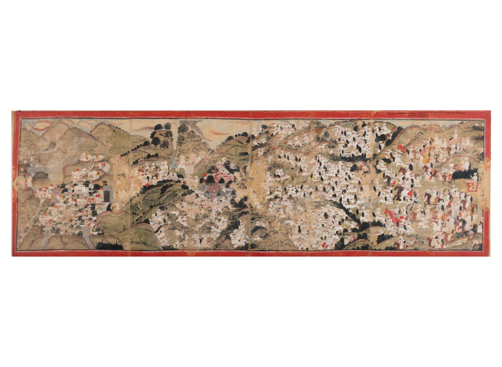 Raja Sansar Chand Attacking Kangra Fort