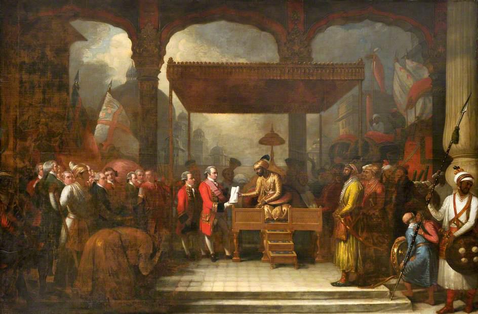 Shah 'Alam, Mughal Emperor (1759-1806), Conveying the Grant of the Diwani to Lord Clive, August 1765
