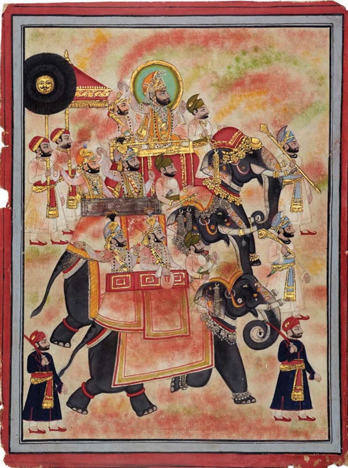 Maharana Swarup Singh playing holi - Mewar