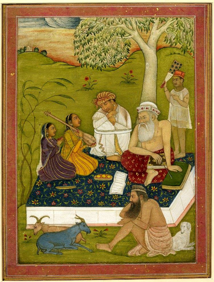 Tasviri Akbar Padeshah va Sheik Saltm Chisti