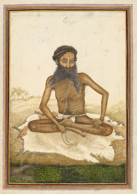A portrait of Bhajan Das Bairagi, a member of the Vaisnava order of ascetics, usually followers of Ramananda