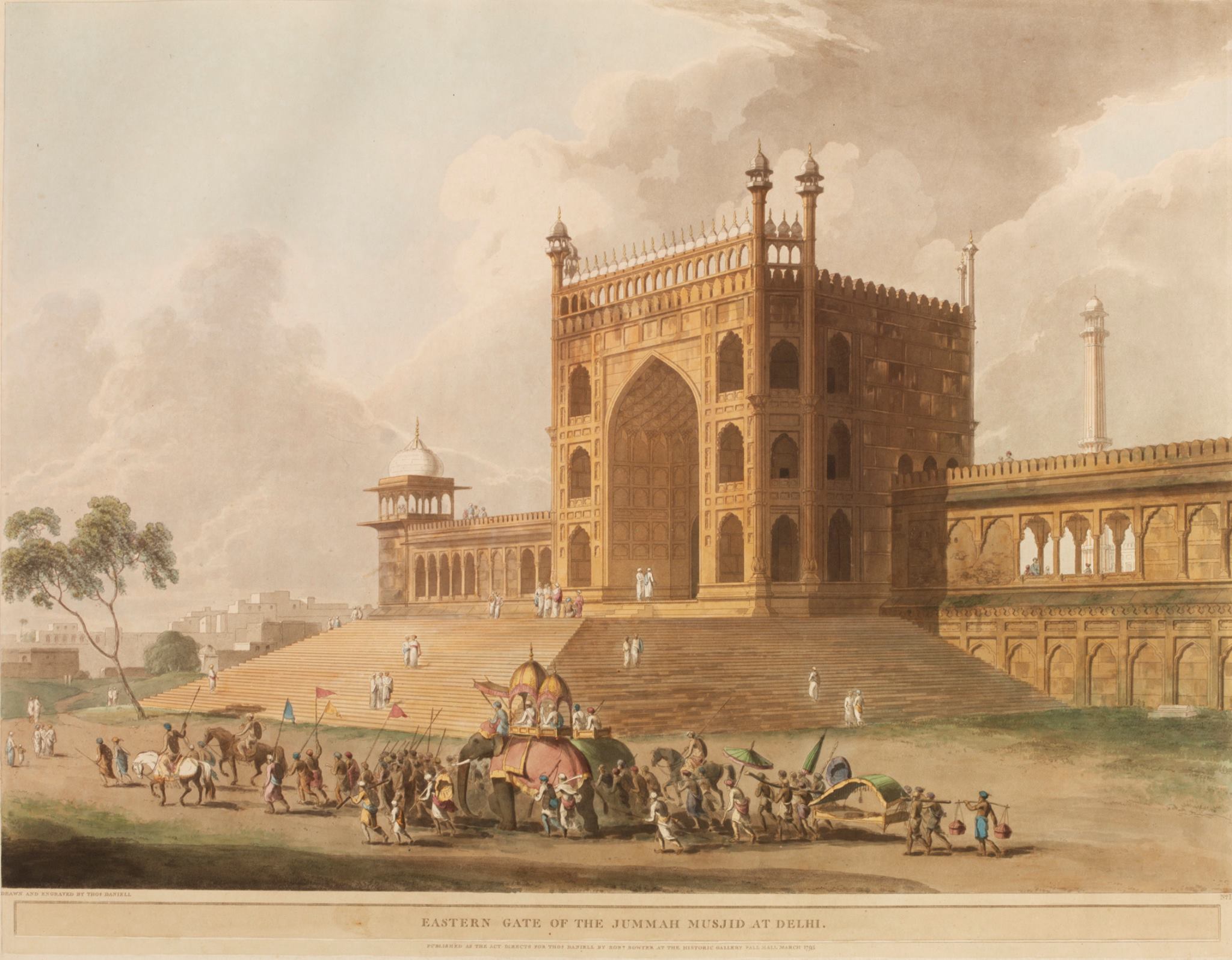 Eastern gate of the Jummah Musjid at Delhi