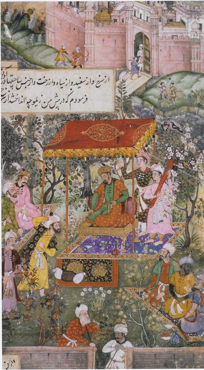 Babur receiving Uzbek Envoys in a Garden by Ram Das