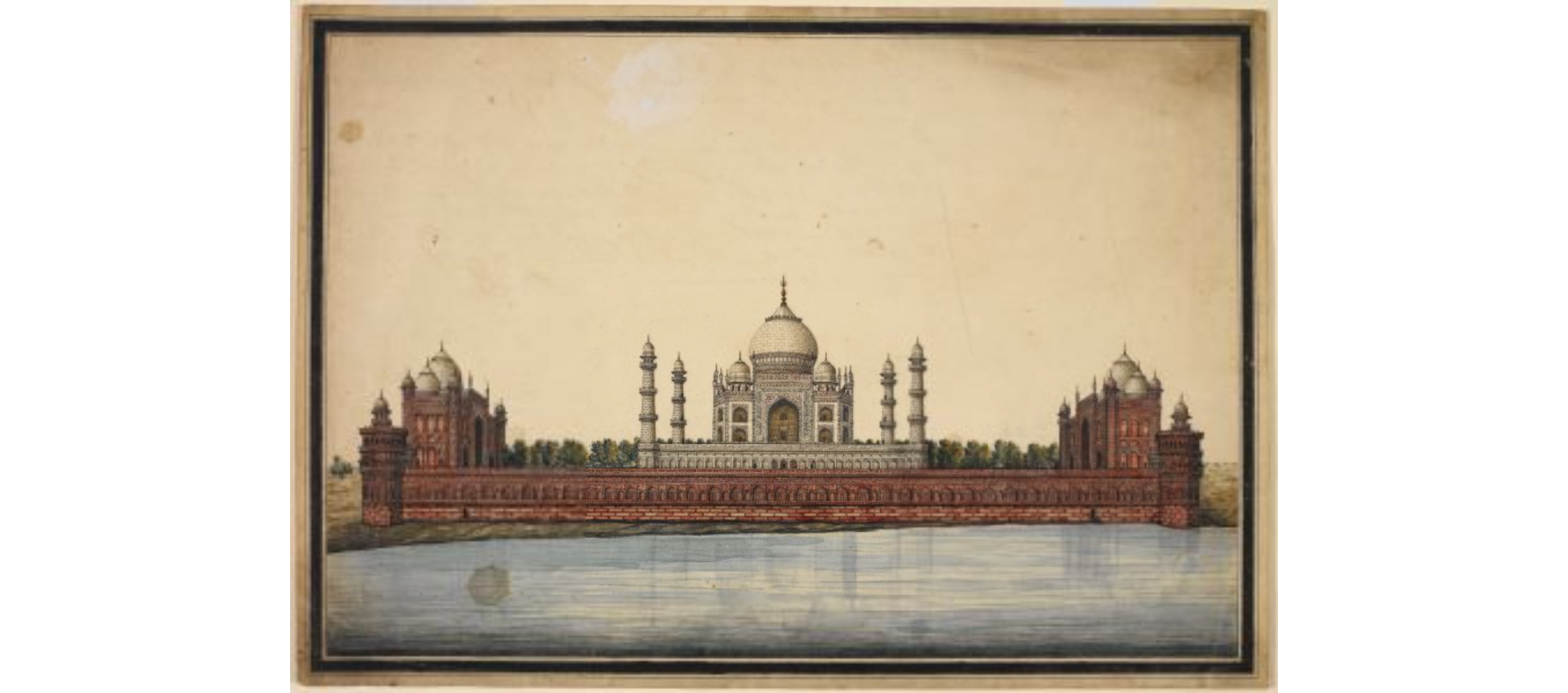 Taj Mahal, Agra, from the river.