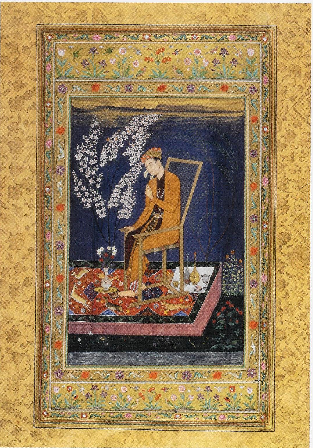 A Prince in a Garden c.1620-30, extended & borders added c.1650