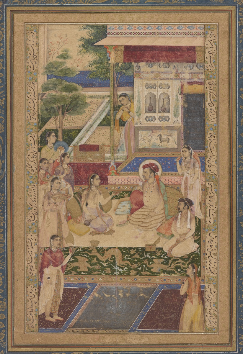 Jahangir and Prince Khurram with Nur Jahan