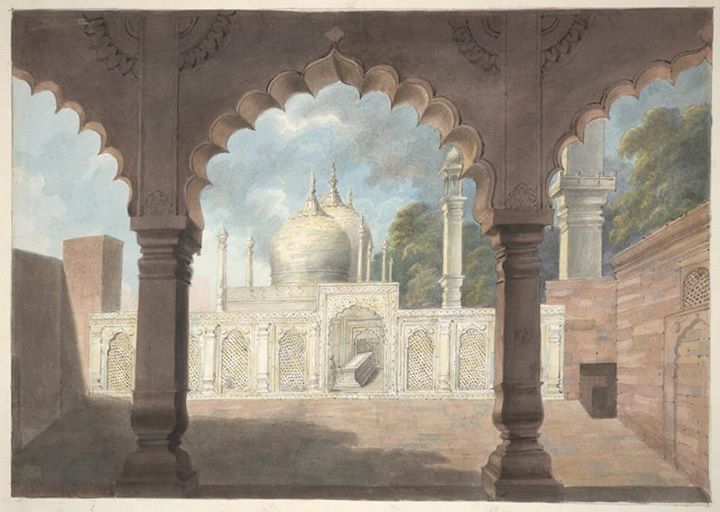 The tomb of the Emperor Shah 'Alam at the dargah of Qutb-Sahib at Mahrauli - 1815