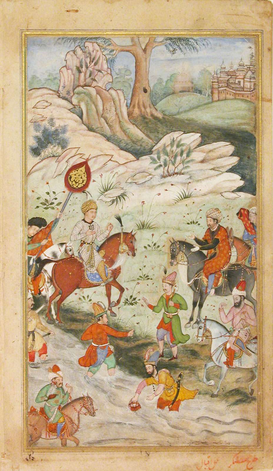 Meeting between Bābur and the sultan ʿAlī Mīrzā near Samarkand