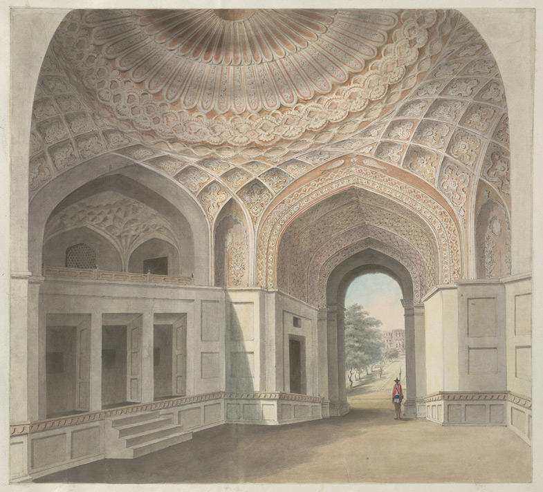 The Mughal interior of the west gate to Allahabad Fort