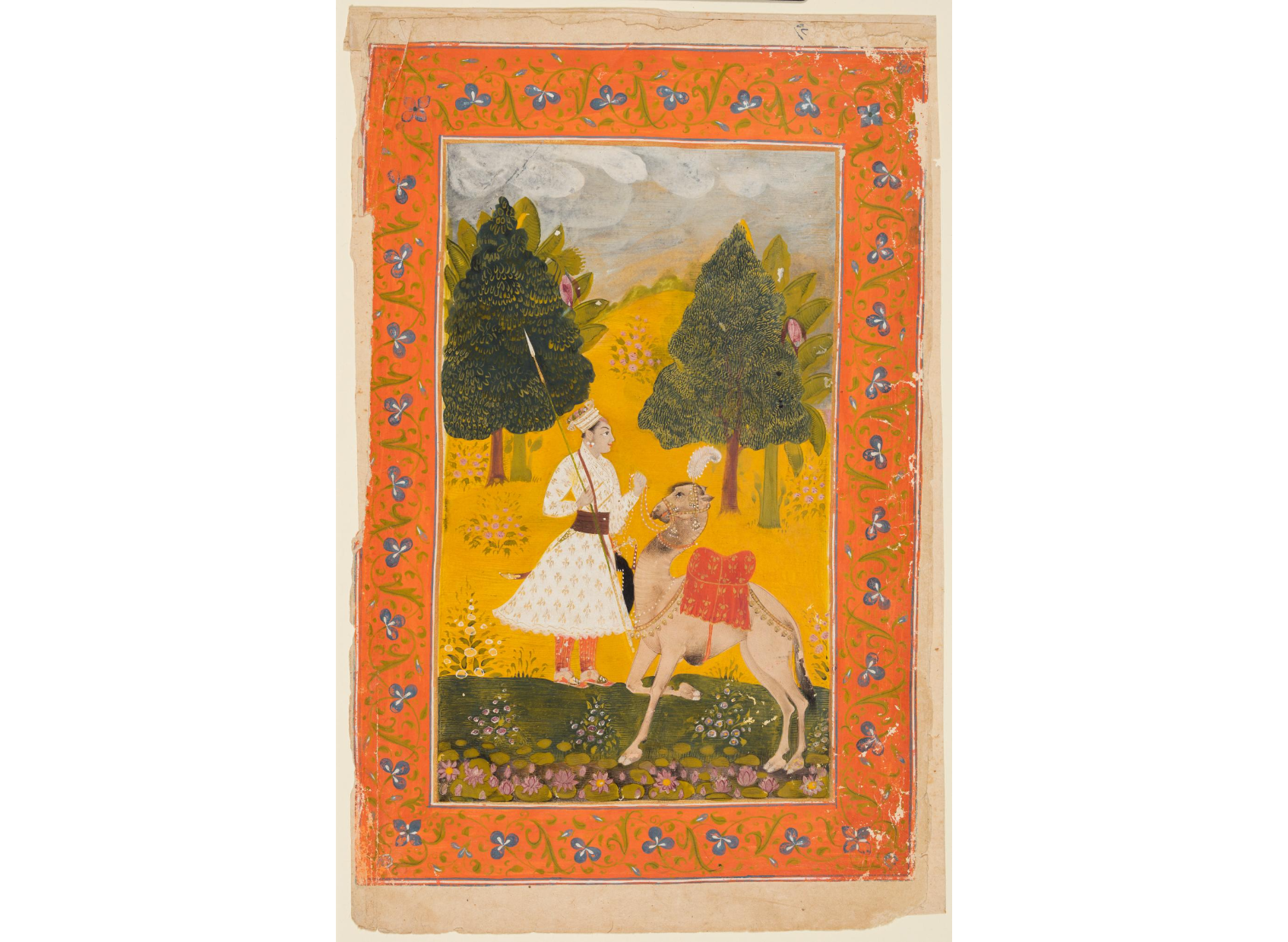 A Rajput Warrior with Camel, Possibly Maru Ragini from a Ragamala