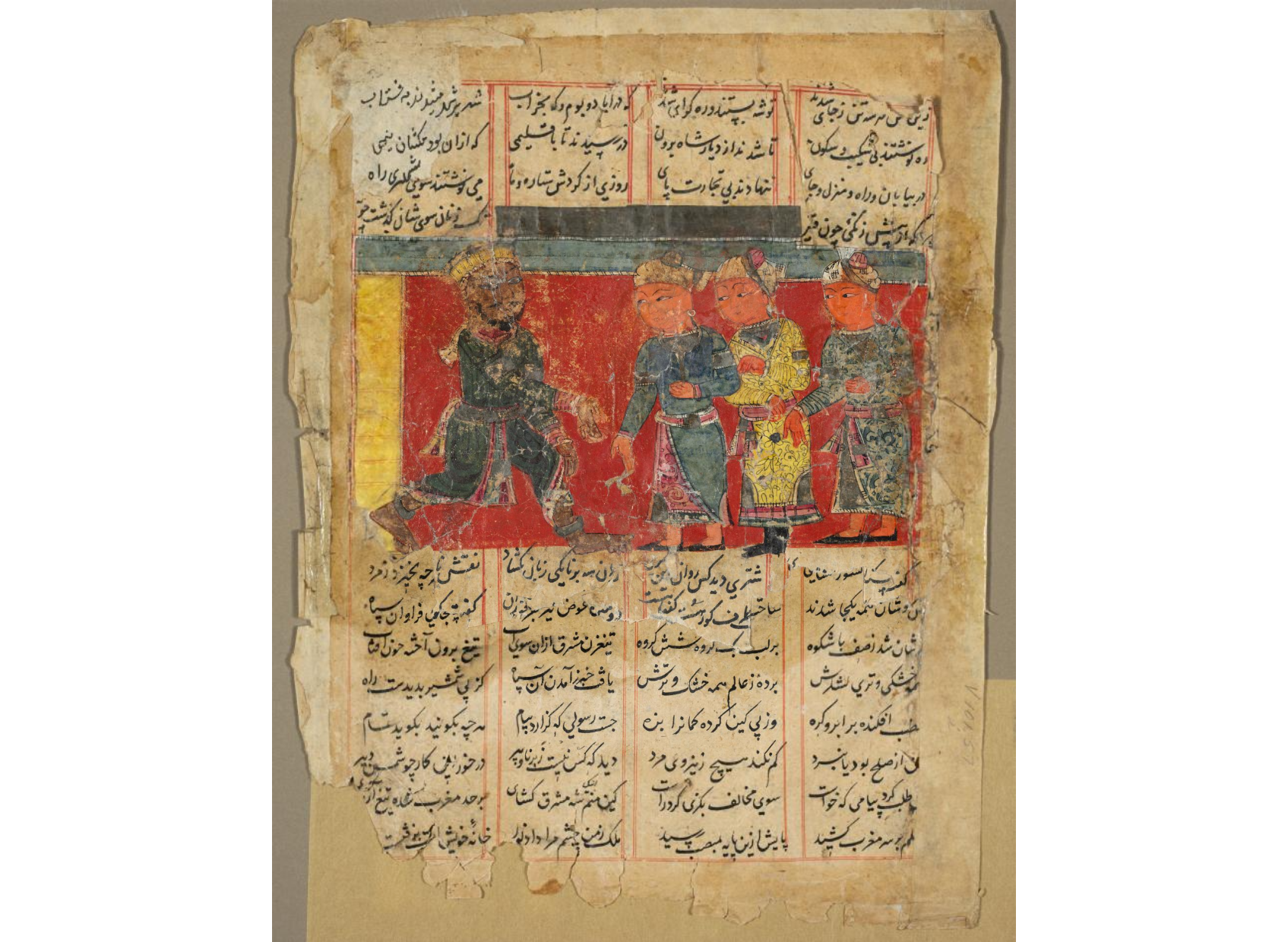 An East African King Receives Three Emissaries, from a Khamsa of Amir Khusrau Dihlavi