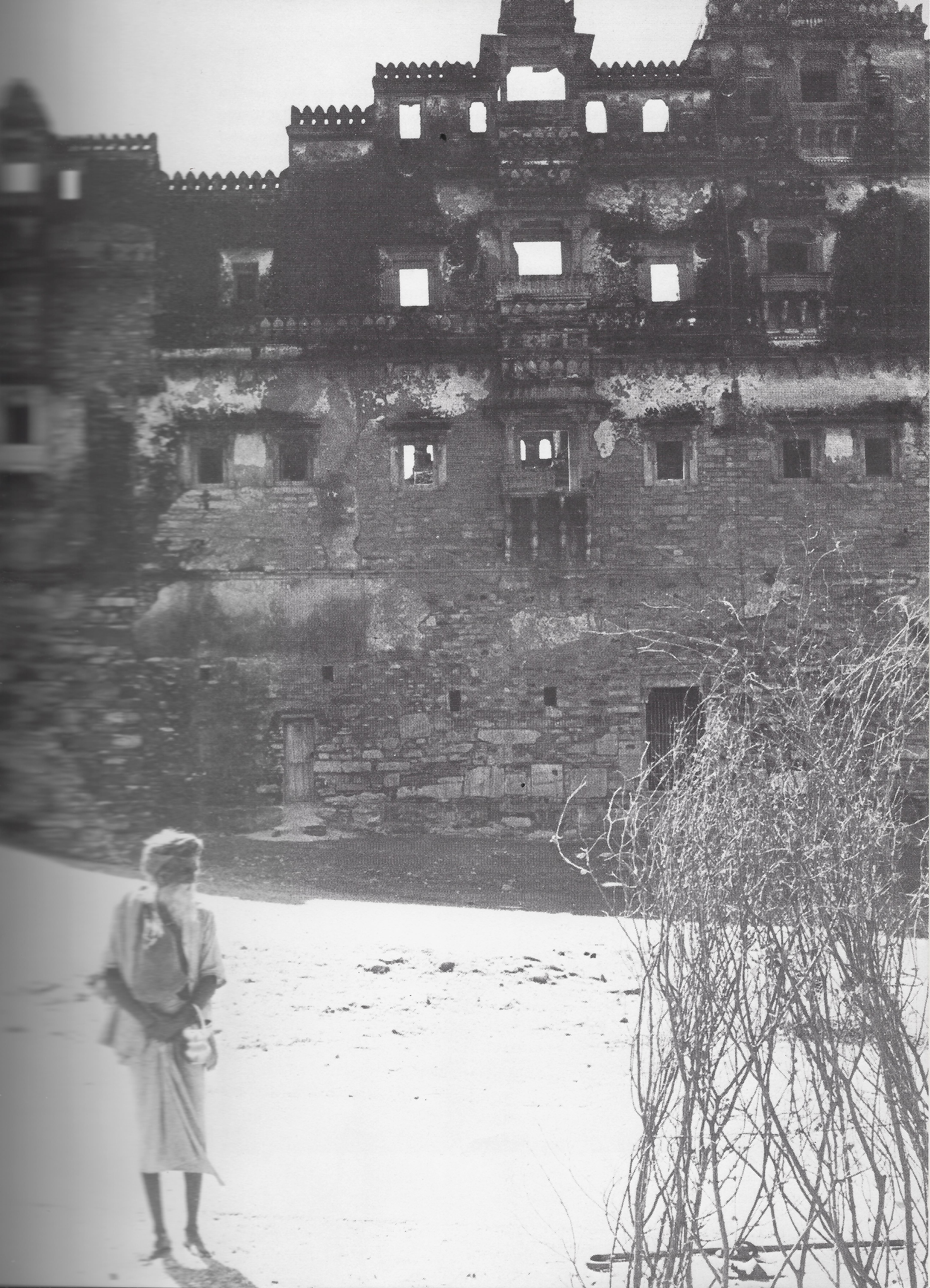 Ruined palace in the Fort at Chitor