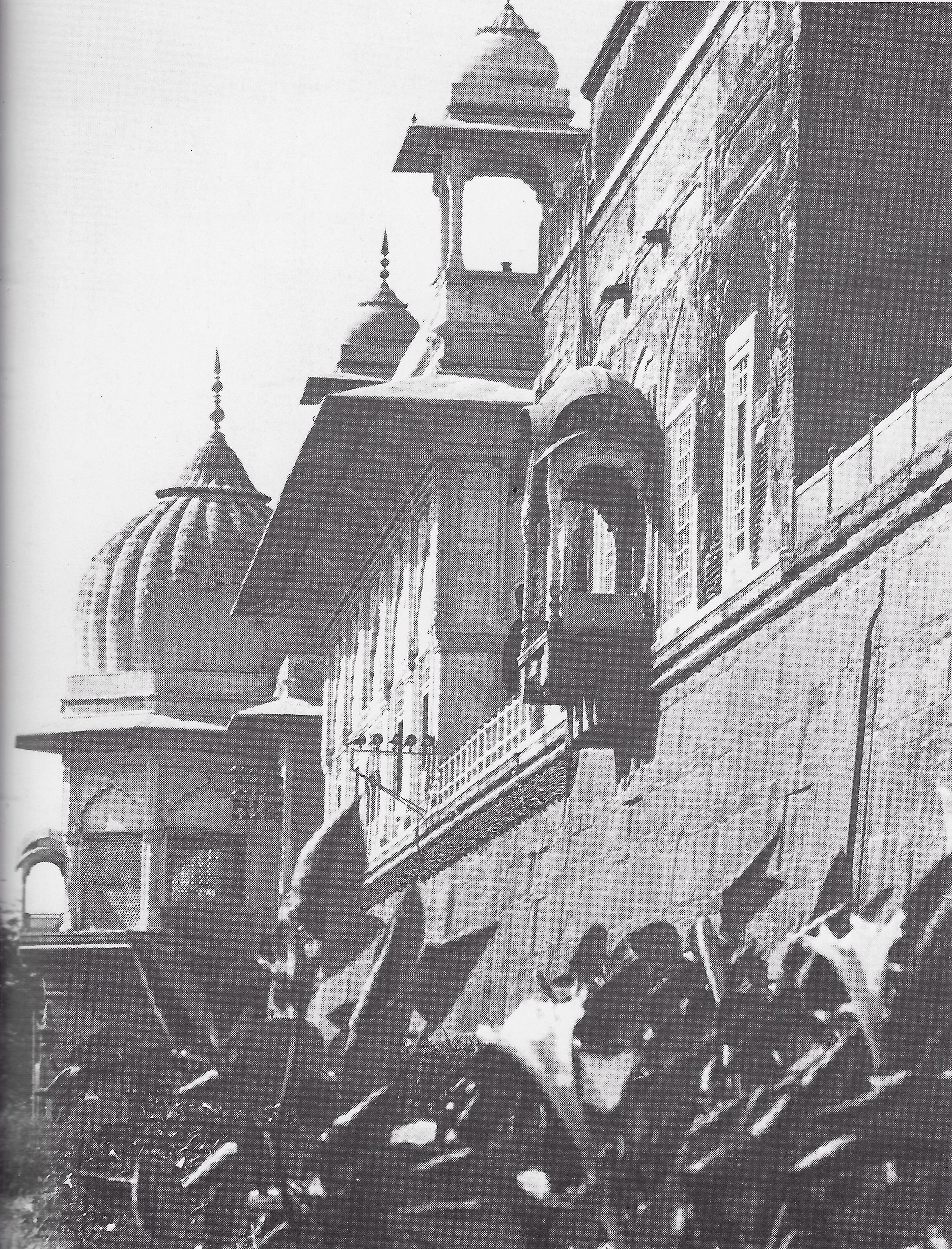 The outer wall of Shah Jahan's new fort at delhi