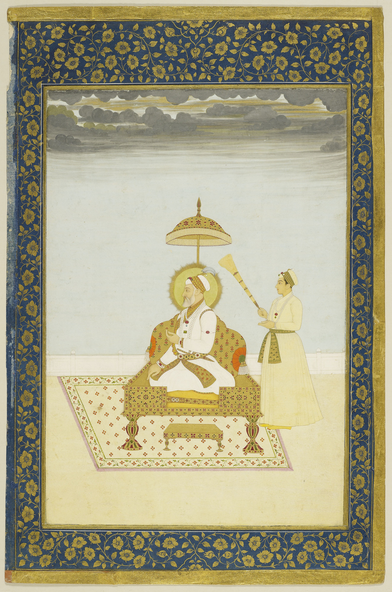 Portrait of Emperor Bahadur Shah in old age. c.1500-1720