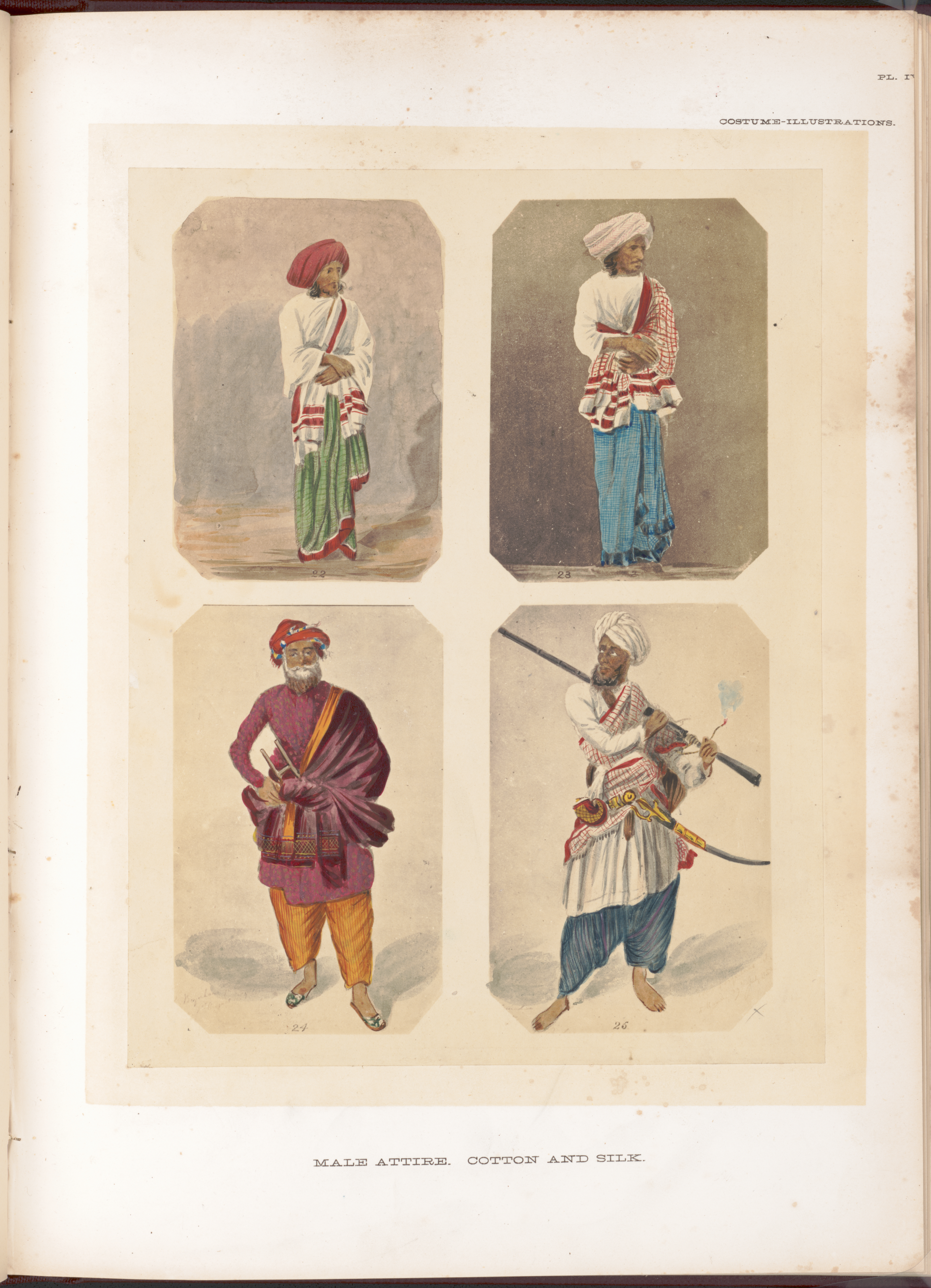 Male attire. Cotton and silk