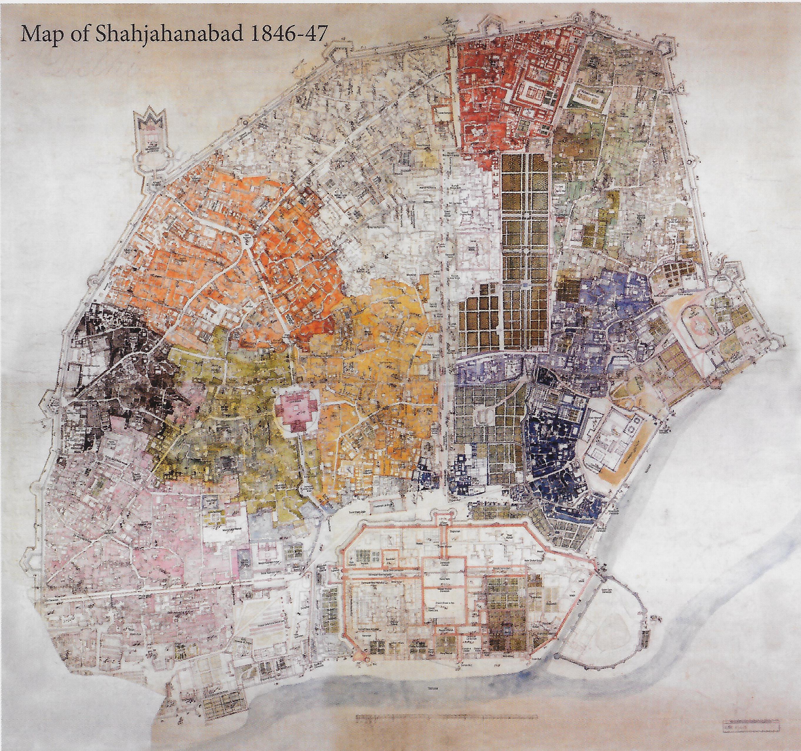 Map of Shahjahanabad