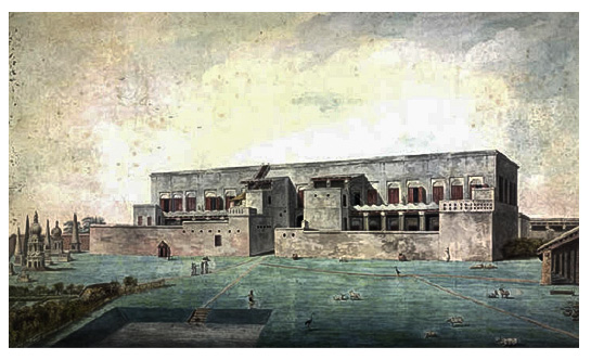 Painting of a Factory of The East India Company 1790-1800