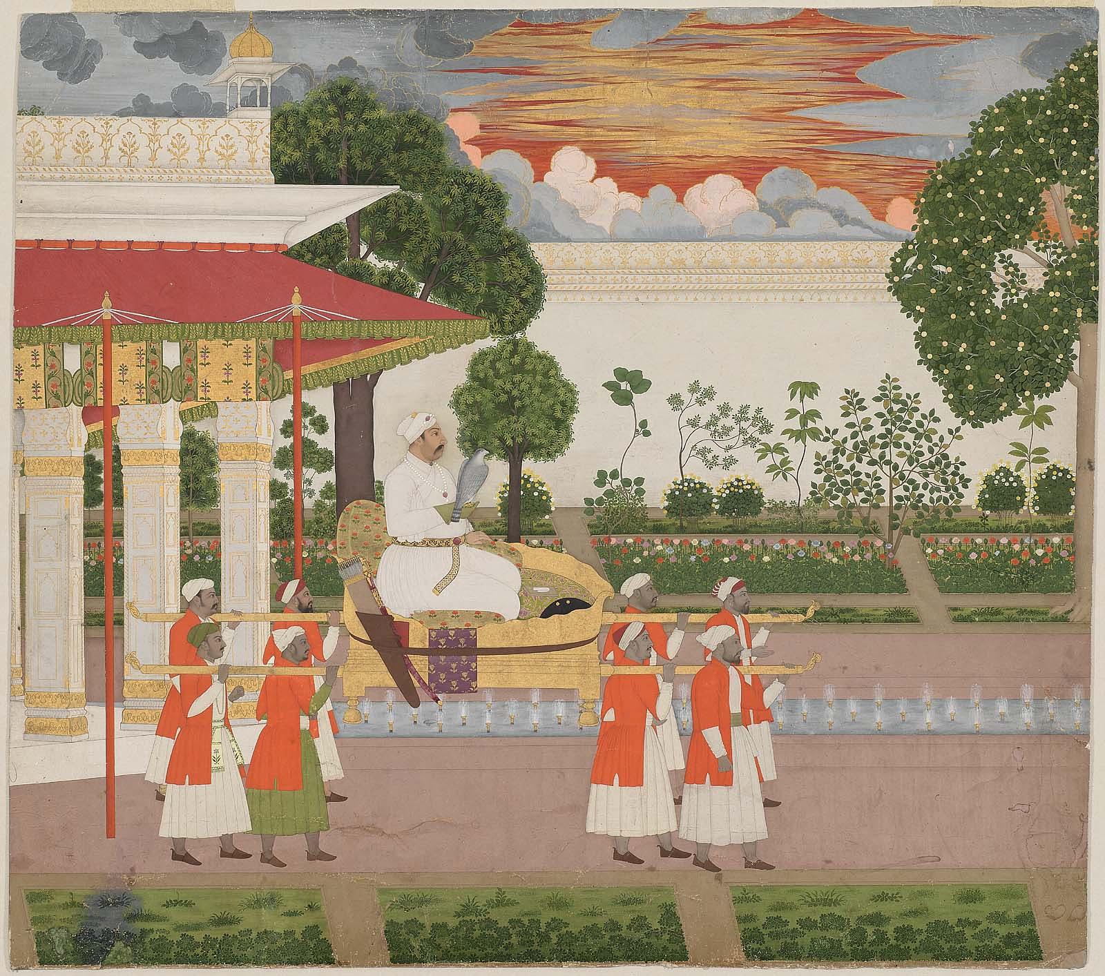 Muhammad Shah in a Palanquin