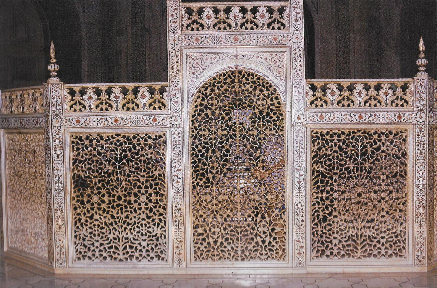 Pierced Marble Screen Enclosing The Tomb of Mumtaz Mahal, Taj Mahal Agra