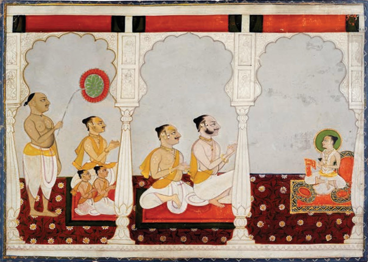 A Young Goswami conducting a court