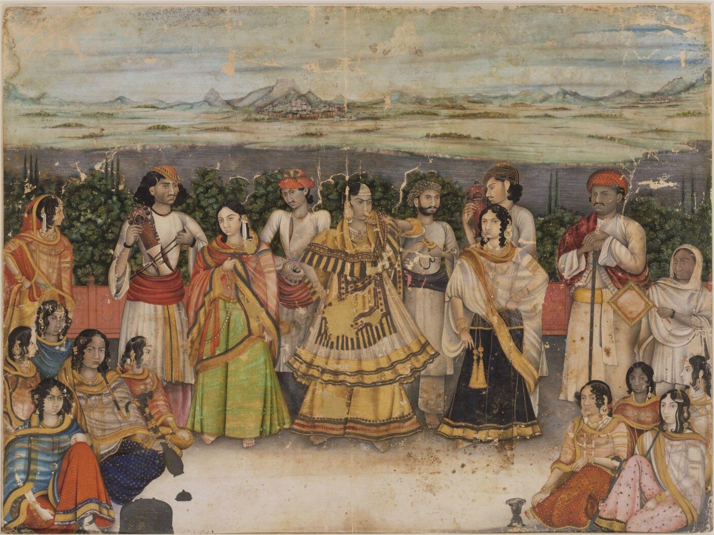 A group of dancing girls and musicians, Delhi, ca.1815