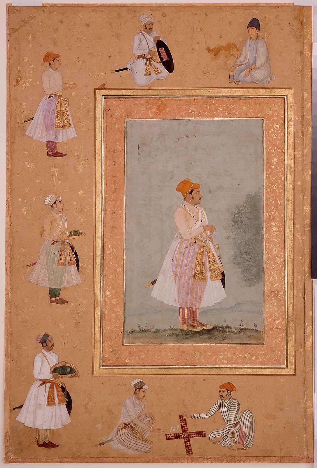 Portrait of a Nobleman from the Late Shah Jahan Album