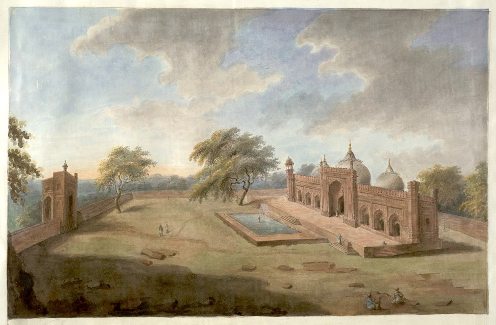 Aurangzab's red sandstone mosque built on the site of an earlier temple of Keshava Deva