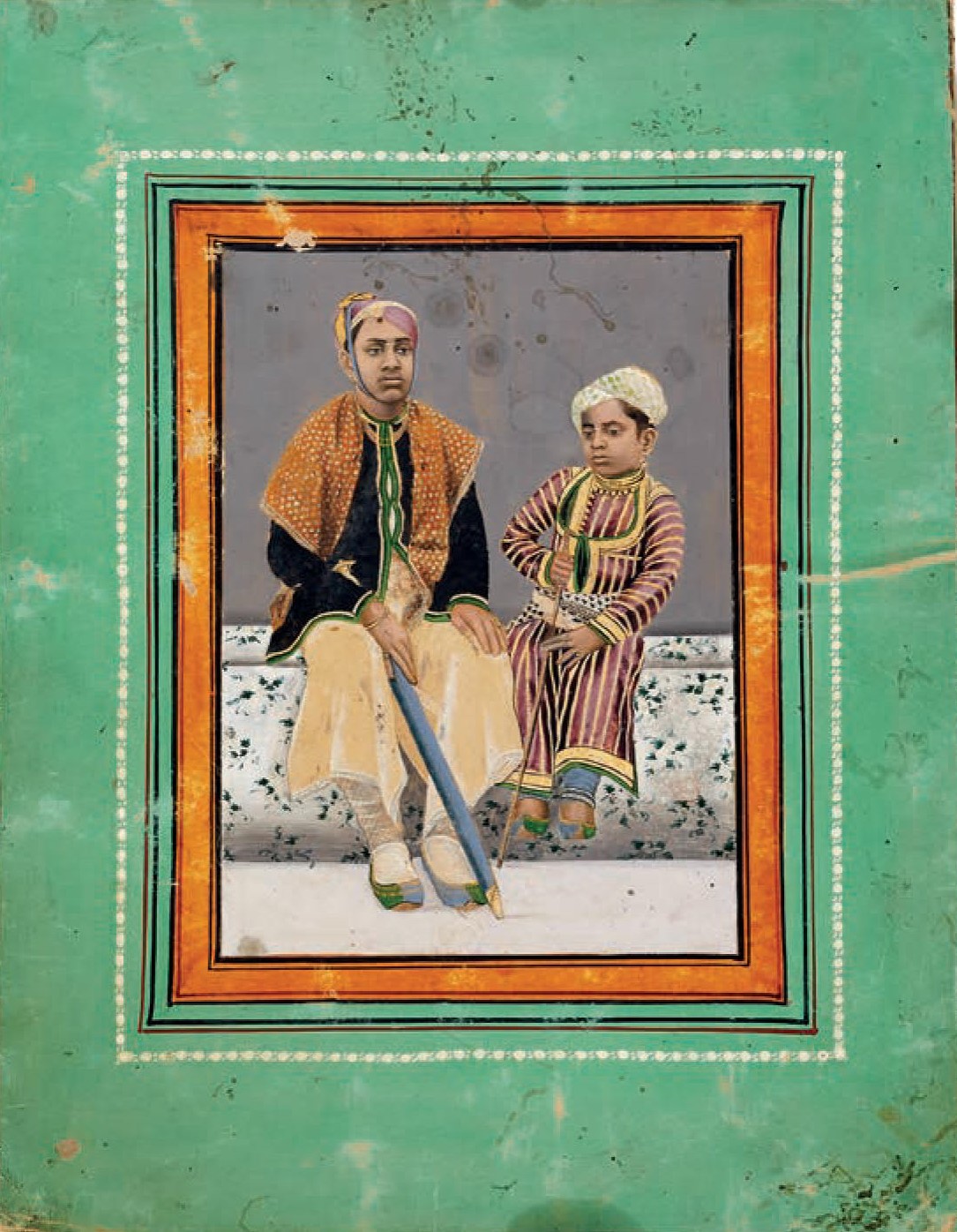 Maharana Bhagwat Sing with a prince - Mewar