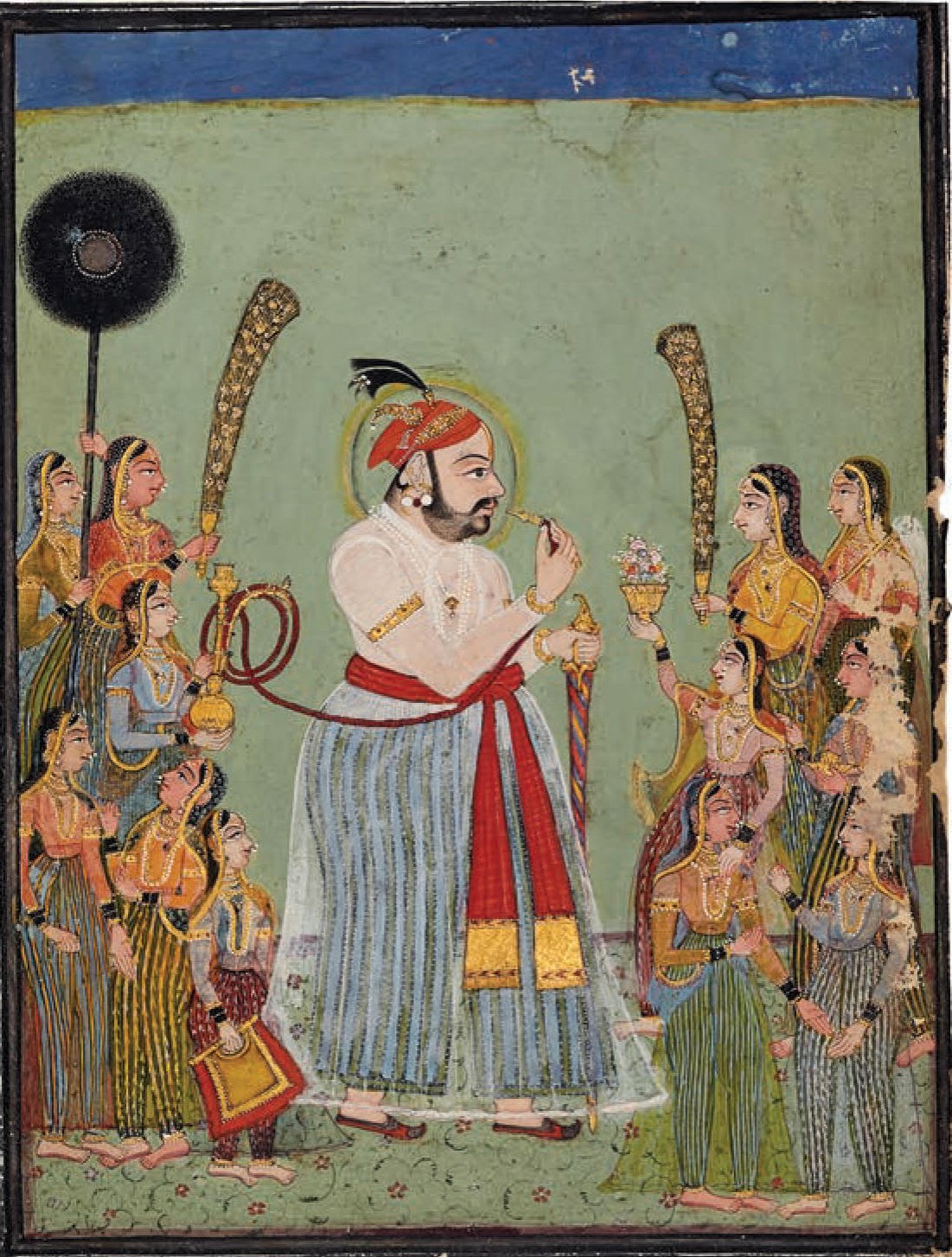 Maharana Jagat Singh in his harem - Mewar