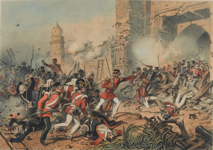 The capture of the Delhi city (Siege of Delhi in 1857)