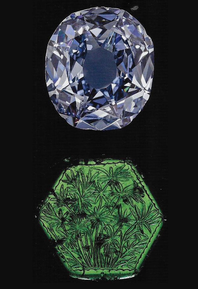 The Wittelsbach Blue Diamond & Carved Hexagonal Emerald