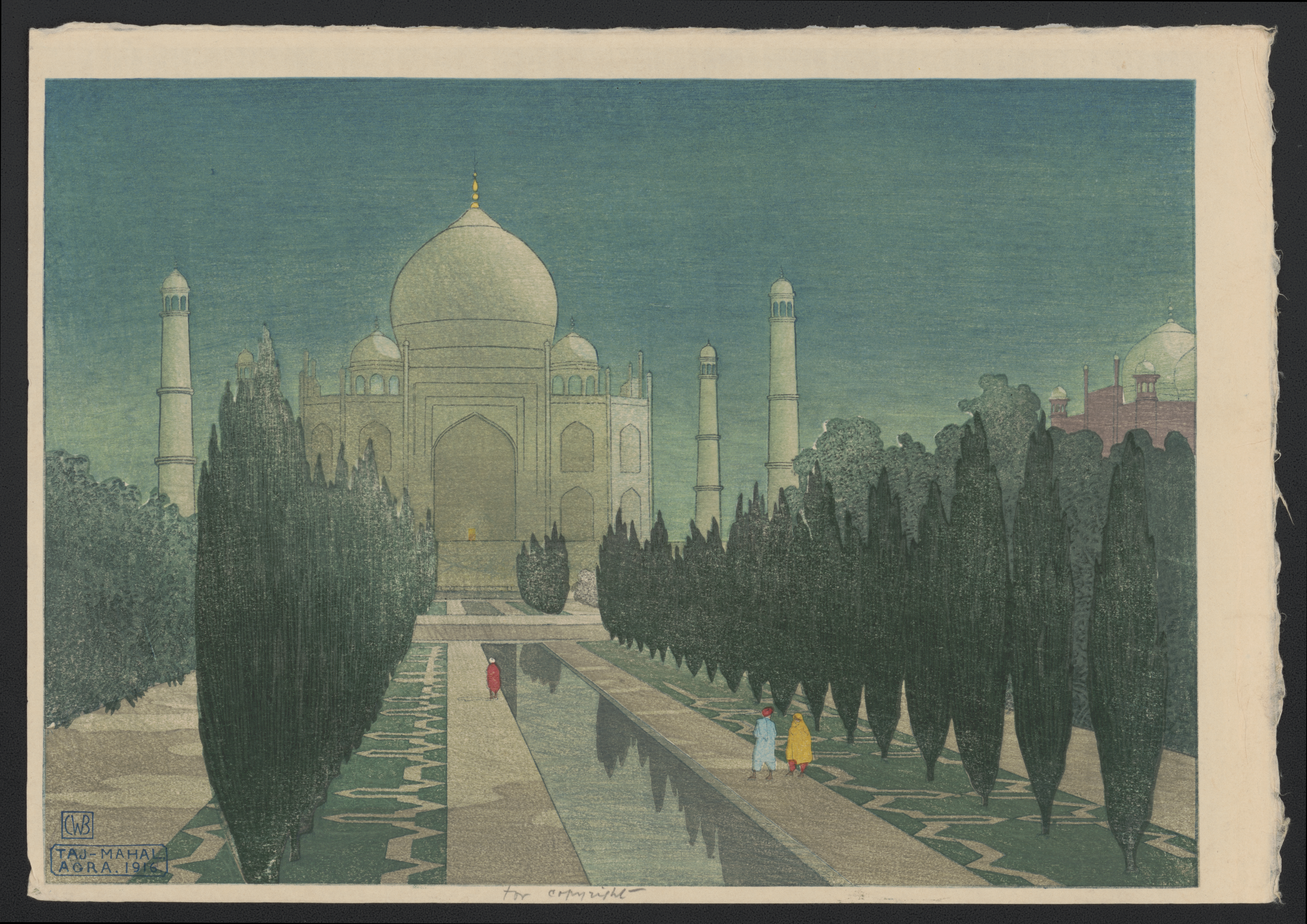 Taj Mahal, Agra / CWB [monogram].
