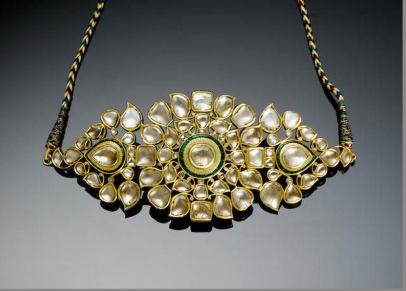 VeroniQ Trends-Mughal Style Choker Necklace-Gold