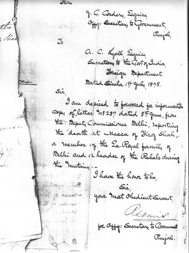 The Death of Mirza Firuz Shah