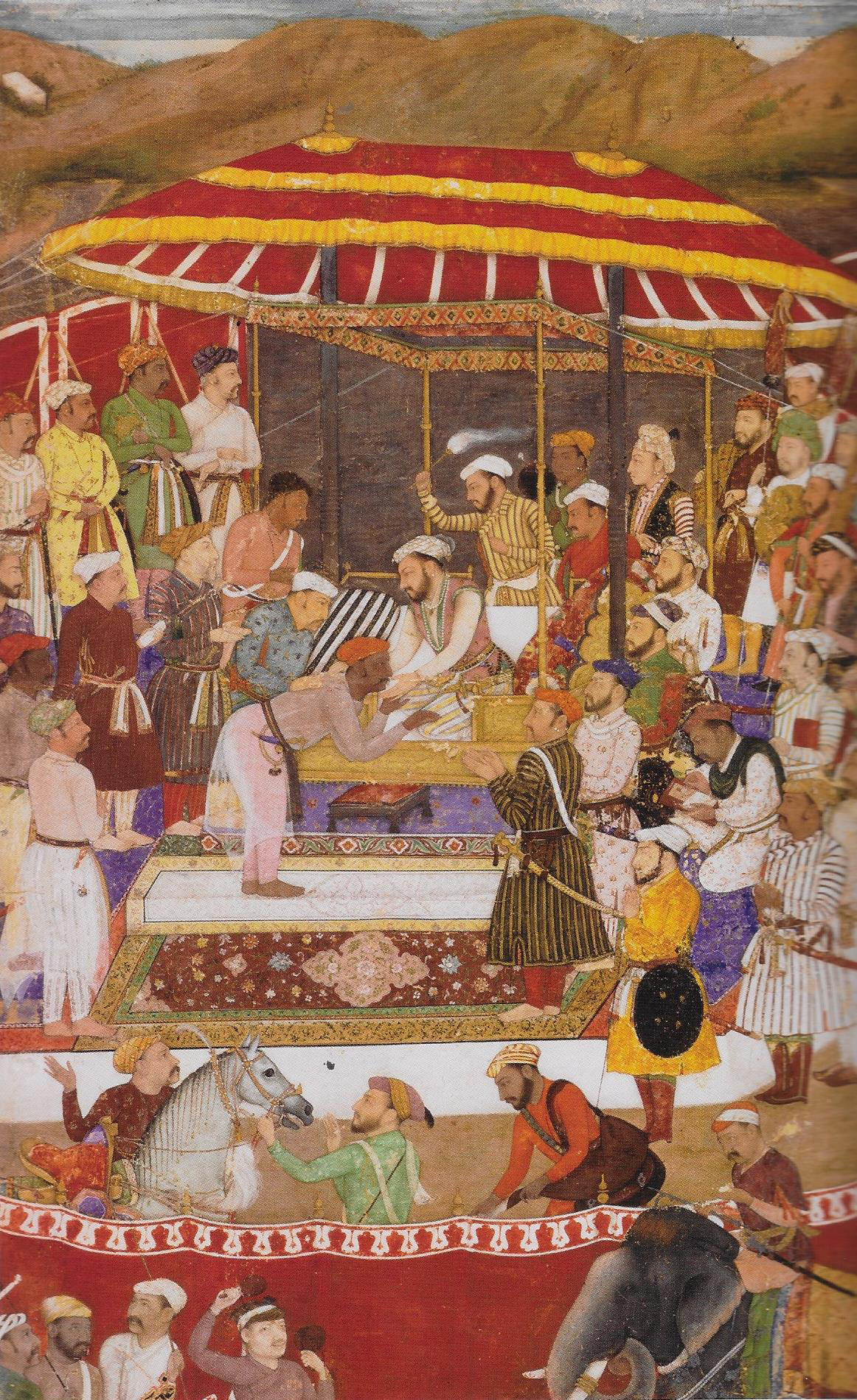 Shah Jahan receiving the submission of Rana Amar Singh of Mewar